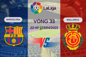 Nhận định trận đấu Barcelona vs Mallorca lúc 22:00 ngày 23/04